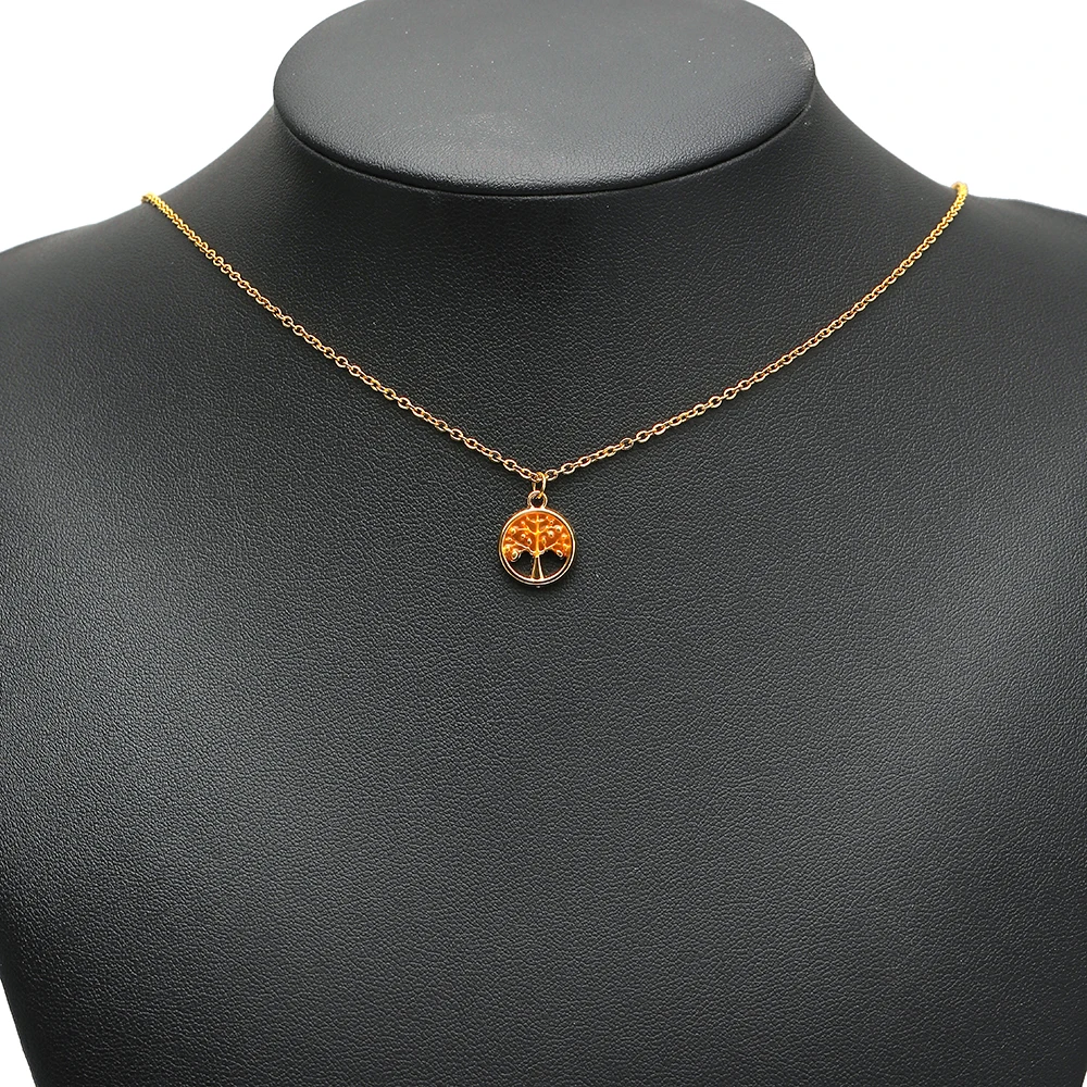 5 Stück Edelstahl-Emaille-Lebensbaum-Anhänger für DIY-Schmuckherstellung, Ohrringe, Halsketten, Armbänder, Zubehör in Großpackung – Detail 4
