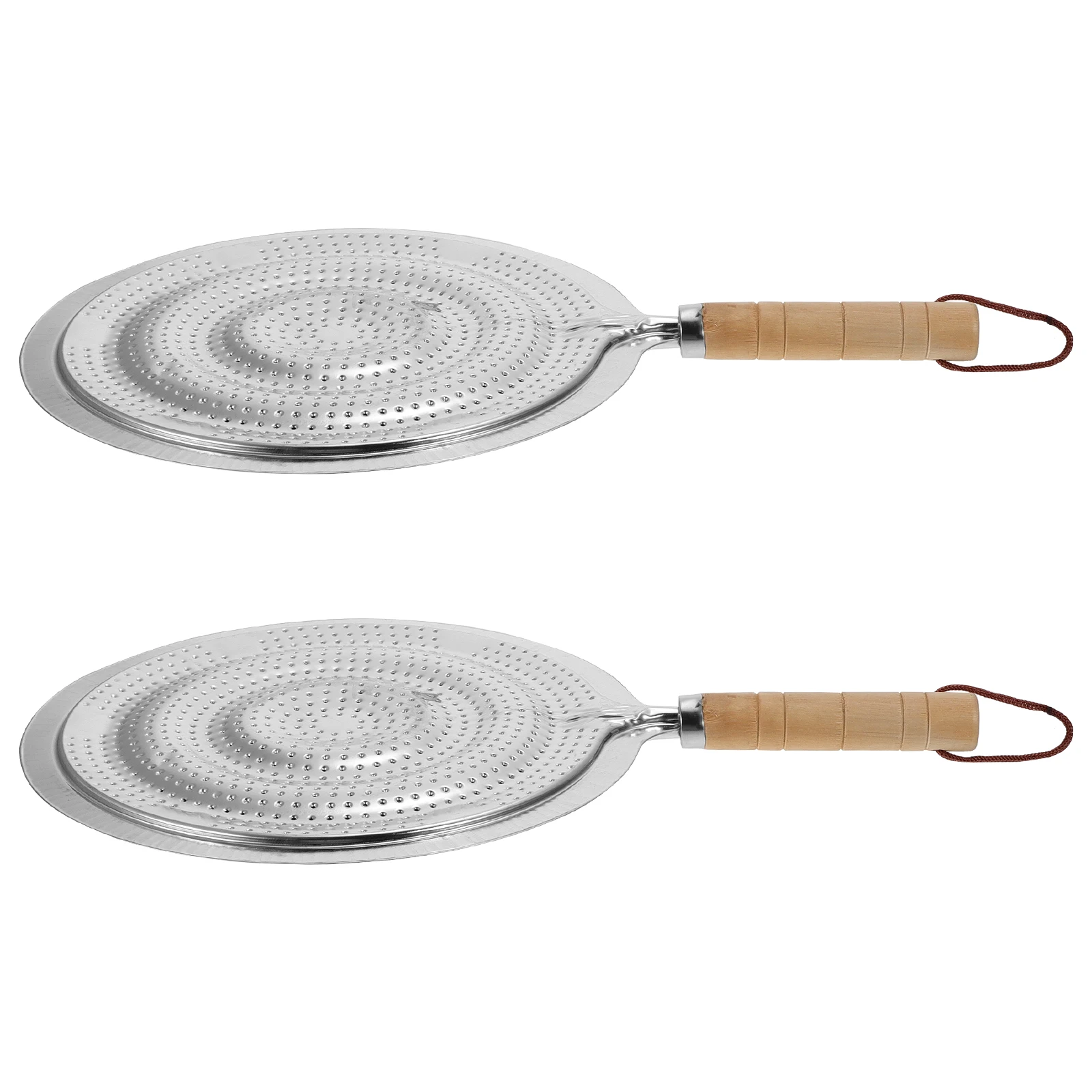 

2pcs Pot Holders 21CM Anti-Scald Wood Handle Heat Insulation Pad for Coffee Tabletop Eco-Friendly Cook Ring