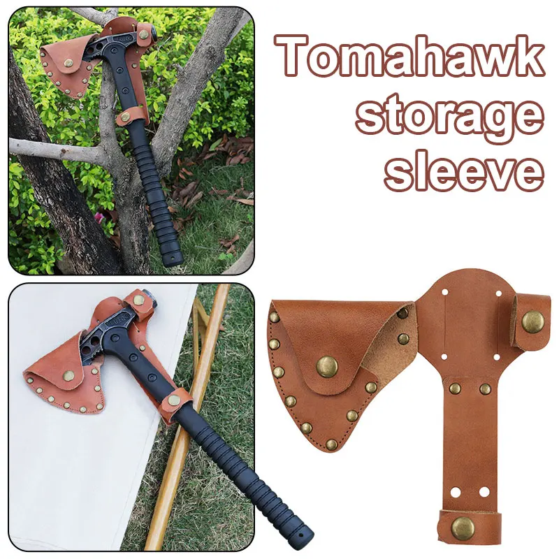 

High Quality Leather Axe Blade Cover Portable Waist Hanging Hatchet Sleeve Survival Camping Axe Sheath Protector Outdoor Tool