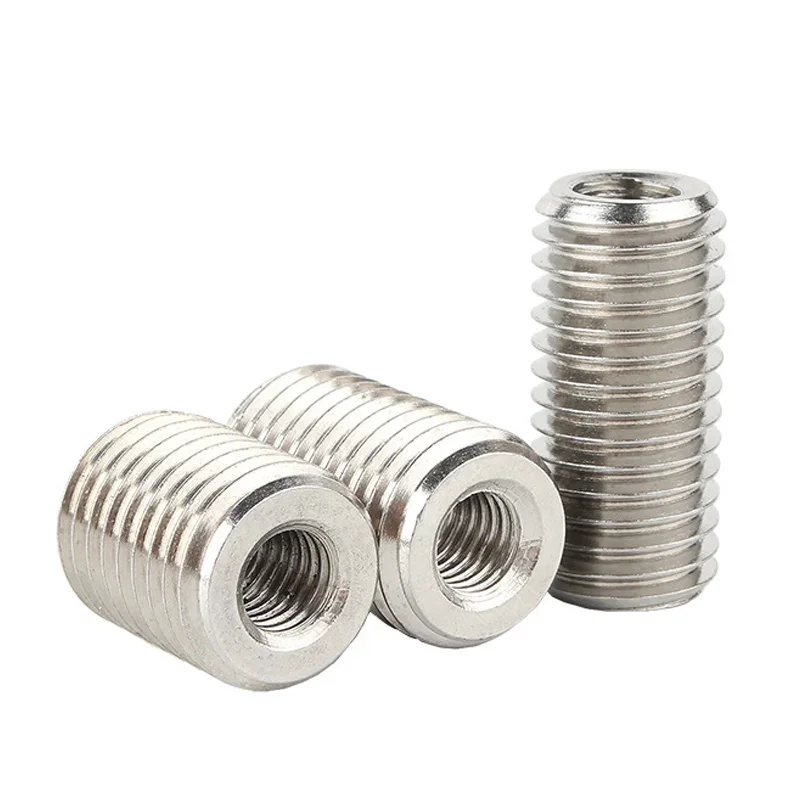 2/5pcs Insert Sleeve Converter Nut Coupler M2 M3 M4 M5 M6 M8 M10 M12 304 Stainless Steel Inside Outside Thread Adapter Screw Nut