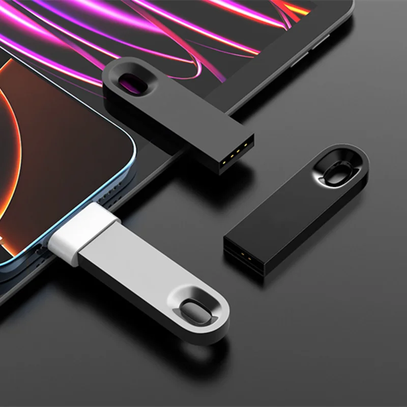 Бесплатная пользовательская лазерная гравировка логотипа, цветное металлическое мини-кольцо, флэш-накопитель USB2.0, 4 ГБ, 8 ГБ, 16 ГБ, 32 ГБ, 64 ГБ, 128 ГБ, карта памяти