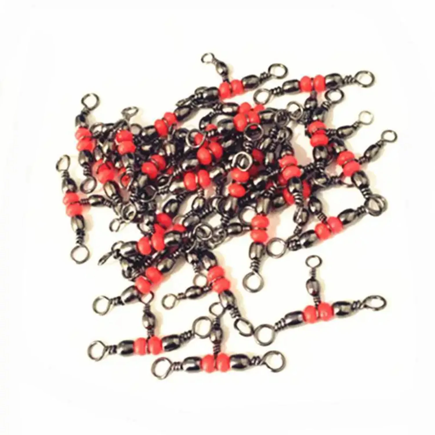 10/20/50pcs 3 Way Fishing Rolling Brass Barrel Triple Swivels Bearing Connector Solid Ring Fishing Fishing Tackle Accessories