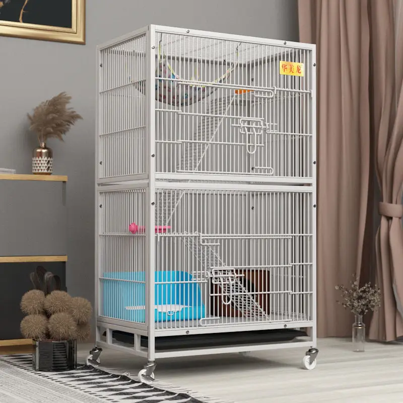 Squirrel cage three-story squirrel villa Totoro cabinet large mink cage two-story parrot bird