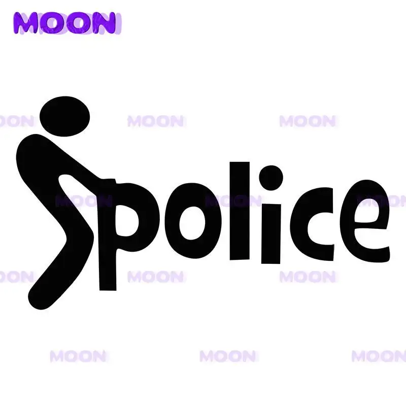 

Креативные автомобильные наклейки Spolice, декоративные наклейки с героями мультфильмов из ПВХ, забавные наклейки для полиции, виниловые узоры, подходят для автомобильных бамперов