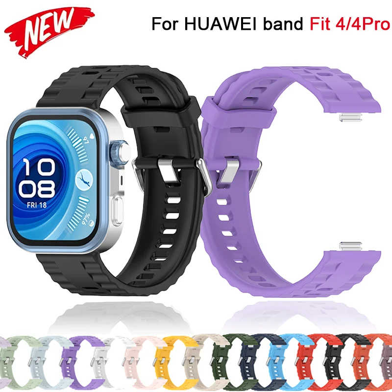

Silicone Loop For Huawei Watch Fit 4 pro Strap Smartwatch Accessories Replacement Sport Correa Bracelet Huawei Watch fit4/3 band