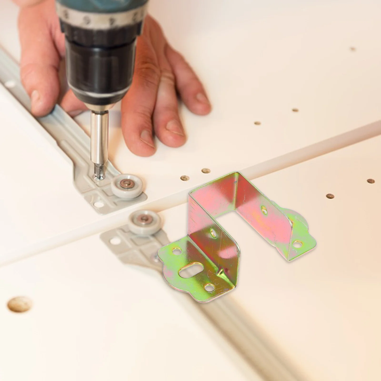 

4pcs Rail Metal Brackets Heavy Duty Frame Bed Frame Hardwares Brackets Hardware Reusable Iron Connectors Bed Furniture Parts