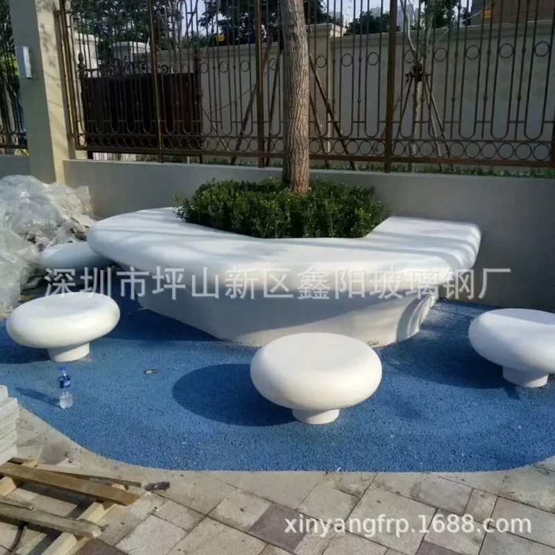 Customized outdoor landscape bench FRP leisure tree pool, park public rest outdoor seat Meichen furniture