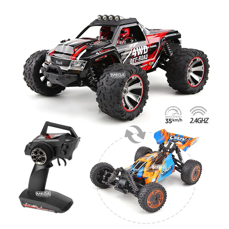 Wltoys 35KM/H RC Car 144018A Remote Control Car 1:14 Scale 2.4G 4WD Drift Racing Off-road Vehicle with 390 Carbon Brush Motor