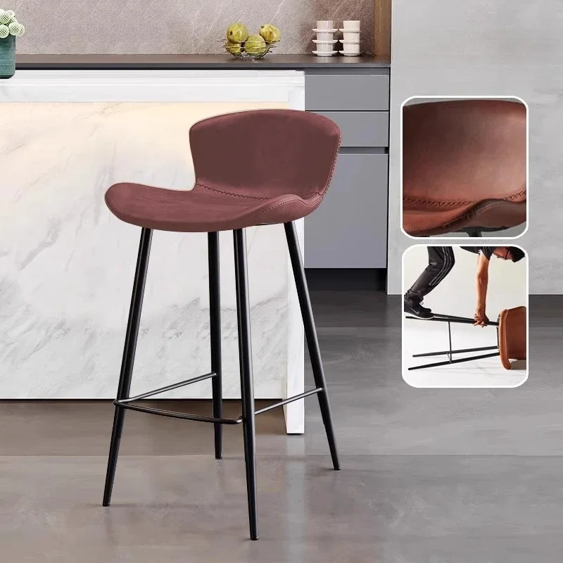 Muebles de lujo para sala de estar, silla giratoria de altura ajustable, sillas de comedor modernas para oficina, cocina, respaldo nórdico, taburete de hierro para bar