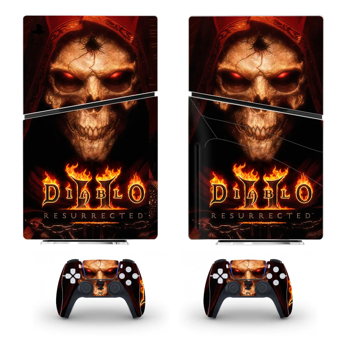 Disc Disc Diablo PS5 skórka naklejka naklejka na konsolę i 2 kontrolery nowa PS5 Slim Skin Skin winyl