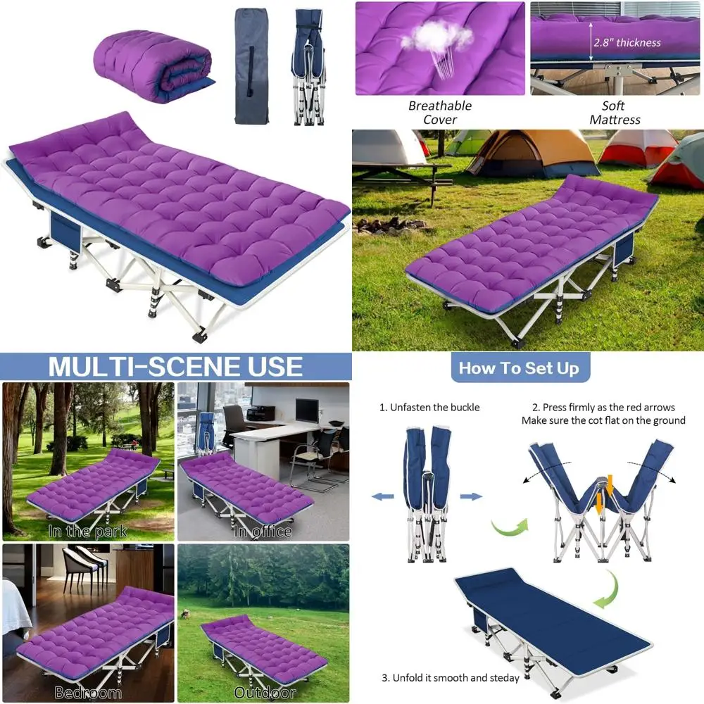 

Сверхмощный удобный матрас для кемпинга со складным дизайном и сумкой для переноски для сна на открытом воздухе