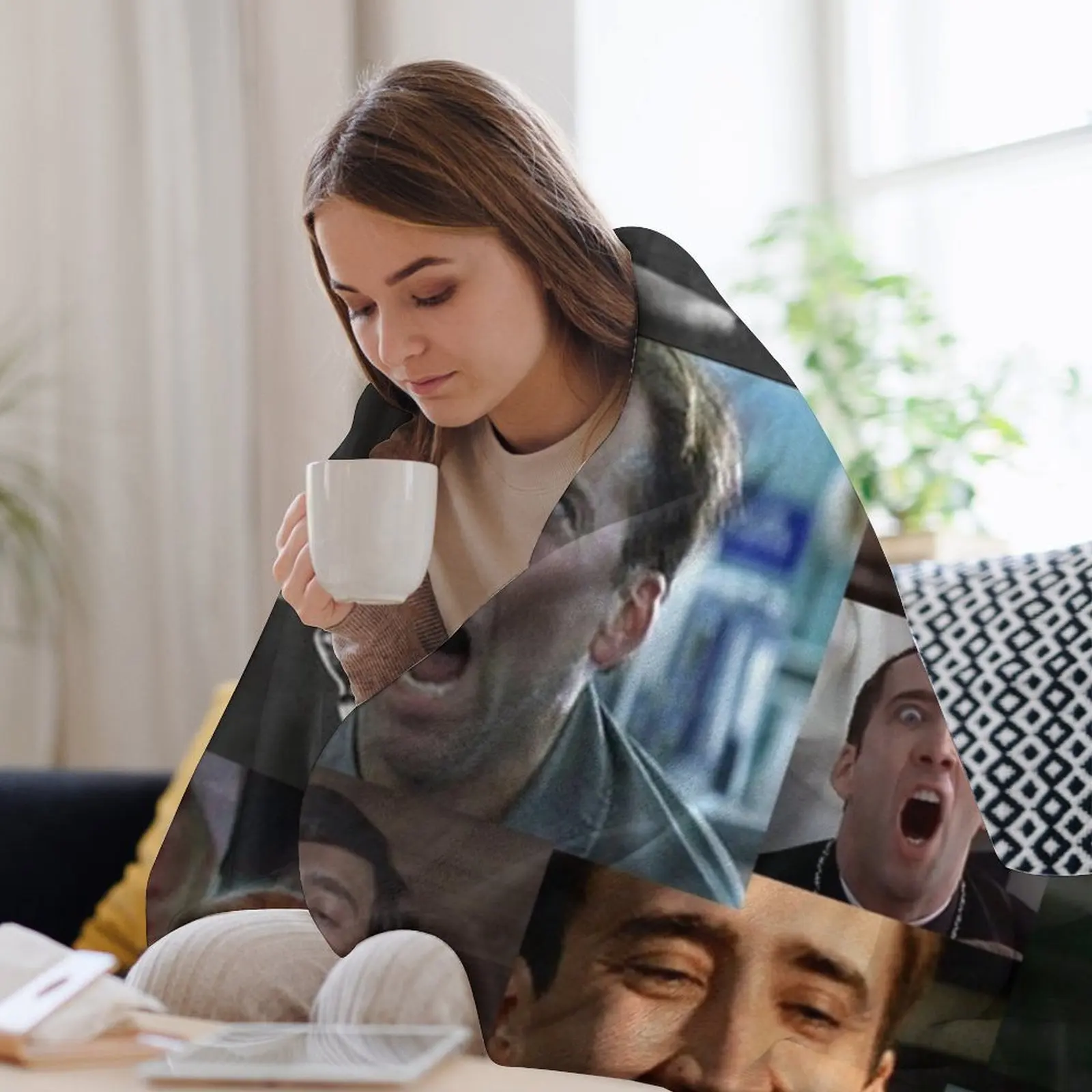 بطانية رمي من Kotak Kotak Tipis Tipis Koyo Triplig منقوشة على الأريكة بطانيات مريحة كبيرة جدًا