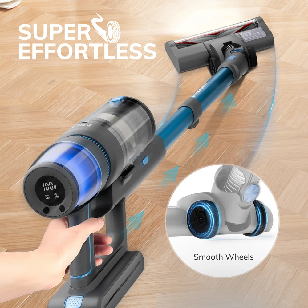 Беспроводной ручной пылесос MIUI со светодиодным дисплеем, 17 кПа, мощное всасывание до 40 минут, беспроводной пылесос для дома и автомобиля
