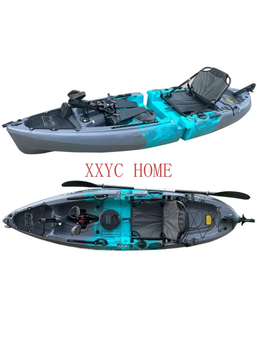 2 Seats Catamaran Kayak Cayak Fishing Modulable Pedal Kayak for Whitewater