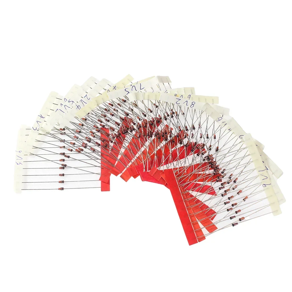 140-270 قطعة عالية الجودة 1/2 واط ديود تشكيلة حزمة 0.5 واط زينر ديود الجهد المنظم ديود عدة 3.3 فولت ~ 30 فولت/2.4 فولت ~ 33 فولت/2.4 فولت-9.1 فولت