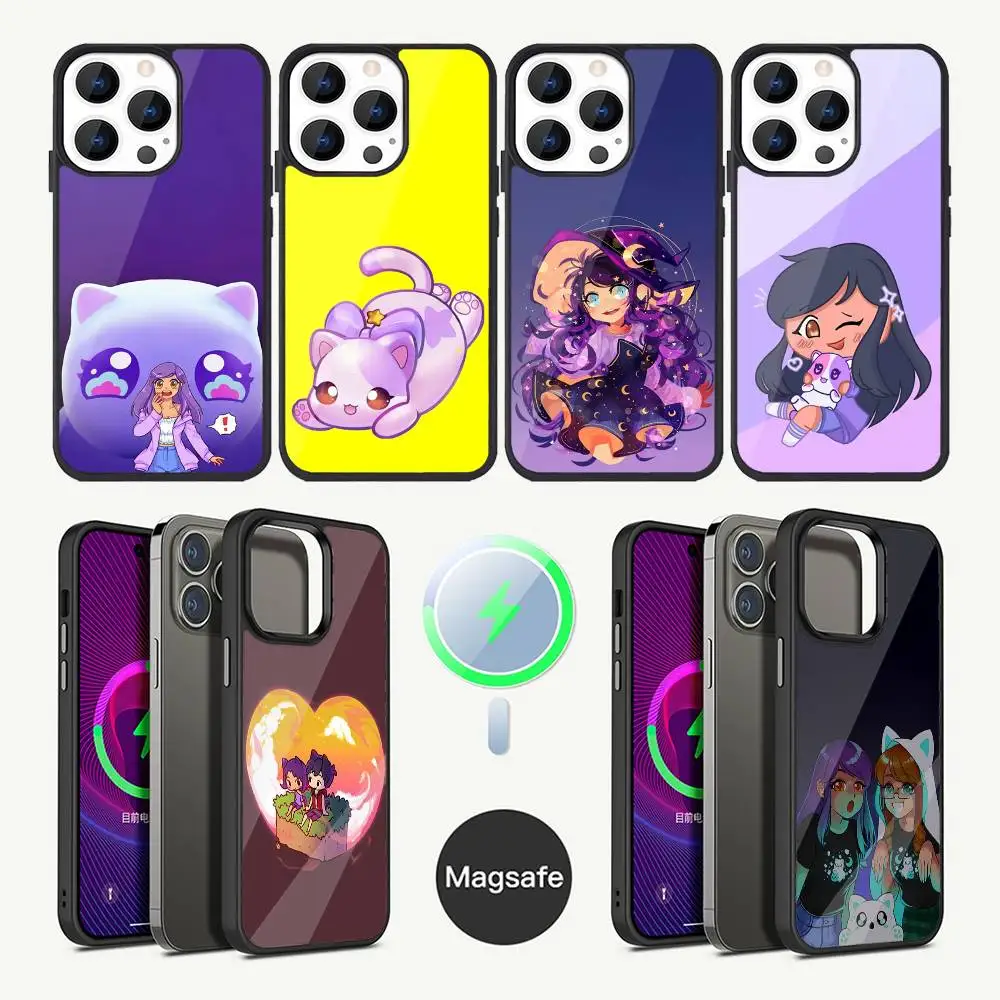 

A-Aphmau M-MeeMeows Phone Case For iPhone 16,15,14,13,12,11,Plus,Pro,Max Mini Magsafe Magnetic Wireless Charging