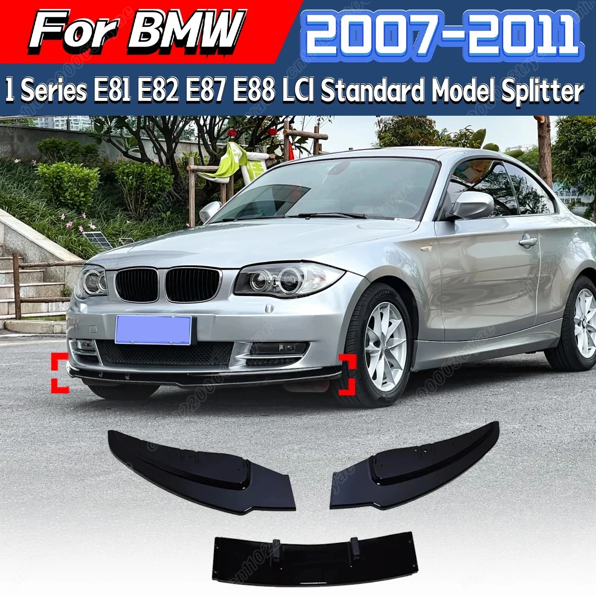 

For BMW 1 Series E81 E82 E87 E88 LCI Standard Model 2007 2008 2009 2010 2011 Front Bumper Diverter Lip Spoiler Modification Kit