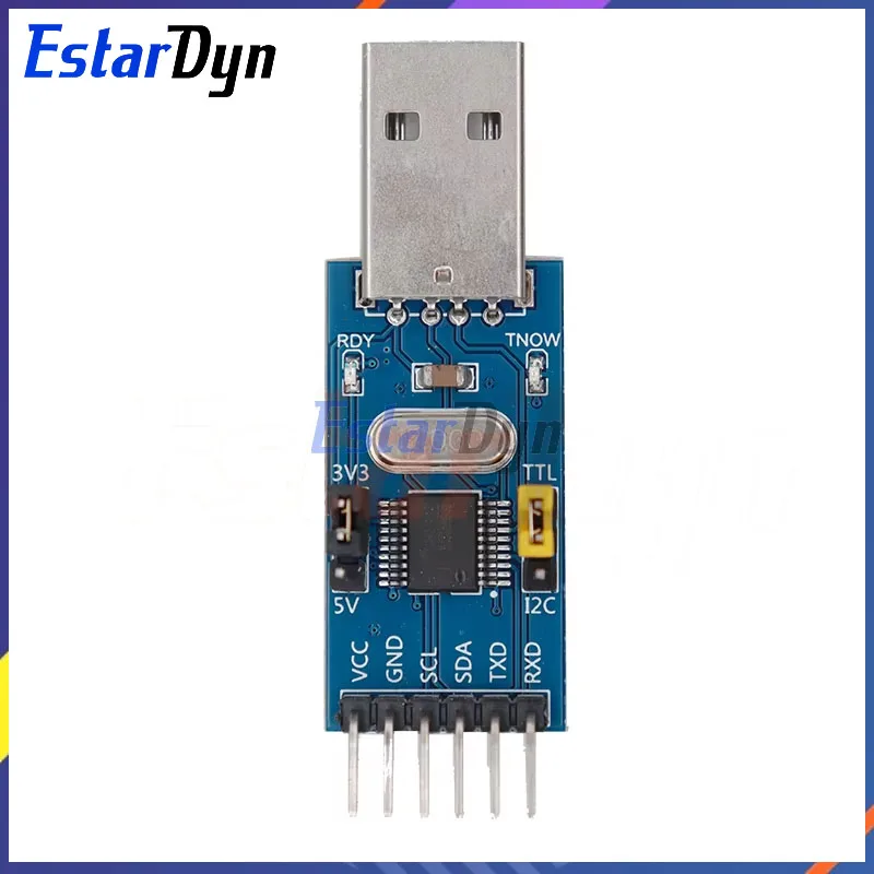 Estardyn CH341T 2 in 1 module 3.3V 5V USB to I2C IIC UART USB to TTL single-chip serial port downloader