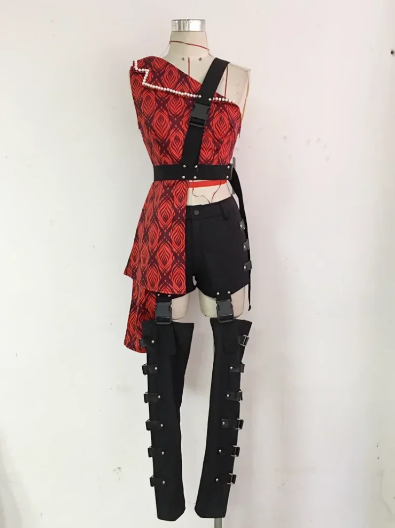 Kpop Bühnenoutfits Street Dance Rave Kleidung für Frauen Konzert Outfit K-pop Idol Gogo Kostüm Festival Kleidung Jazz Dance