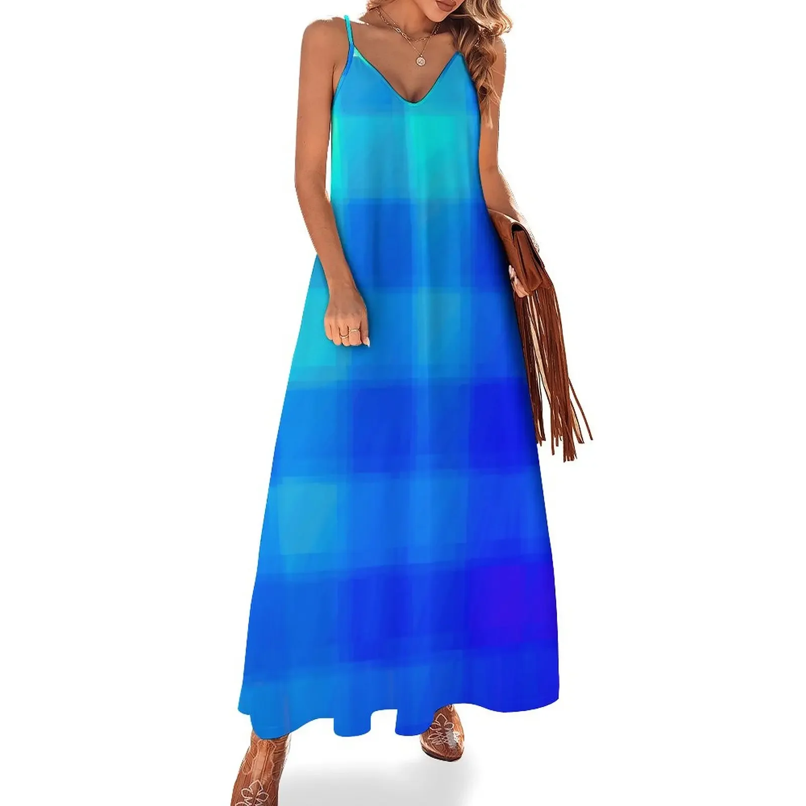 

Cyber Plaid Sleeveless Dress dresses with long sleeves Women's dress