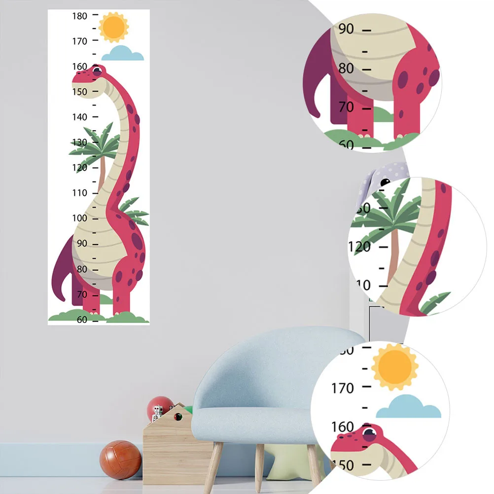 

1 Sheet Growth Chart for Kids Self-Adhesive Height Ruler Wall Decal Animal Design Kids Height Measurement Sticker Nursery Room