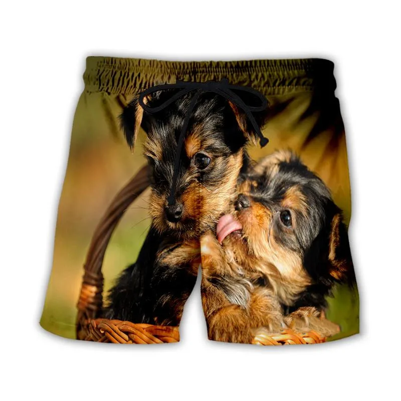 Cute Dog 3D Printing Beach Shorts Casual Street Hip Hop Short Pants Harajuku Style Unisex Cool Swim Trunks Surf Board Shorts