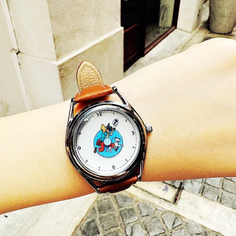 창의적인 애니메이션 스타일 커플 쿼츠 시계, 하이 퀄리티 심플 트렌드, 방수 자동 여성 시계, 생일 선물, 신제품