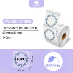 Phomemo Multi-Purpose Square Self-Adhesive Label Paper for Phomemo M110/M200 Label Printer Paper Roll