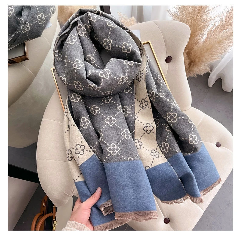 Luxus Winter Dicke Warme Quaste Schal Frauen Kaschmir Schal Und Wraps Pashmina Halstuch Bufanda Weibliche Lange Quaste Echarpe – Detail 1