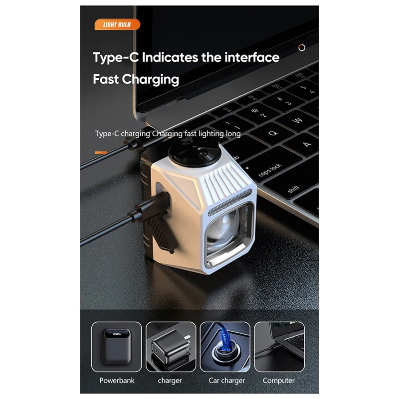 ONGE USB oplaadbare fietskoplamp LED-zaklamp voor mountainbike E-bike nachtfietslamp