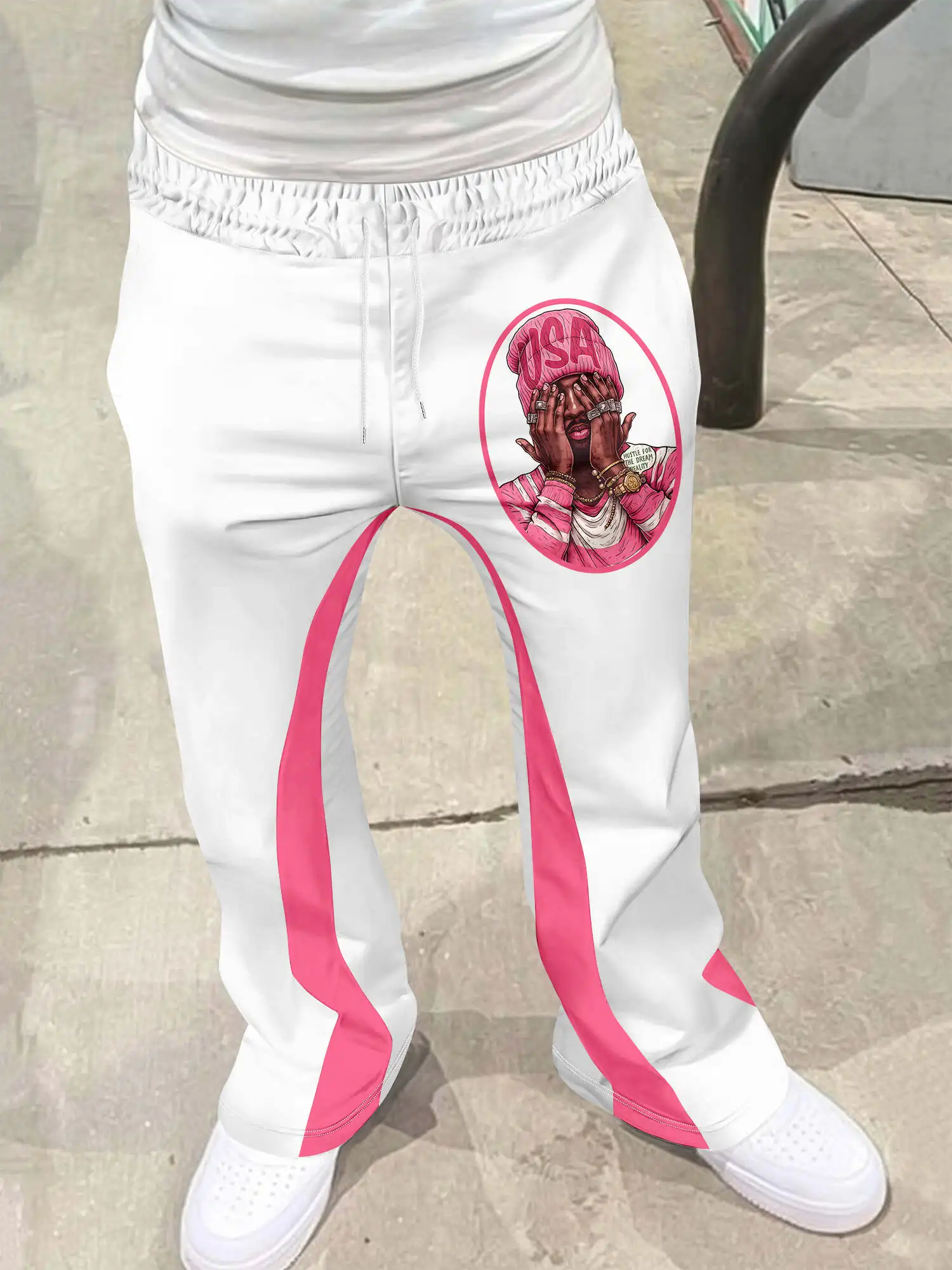 

Y2k расклешенные брюки мужские свободные брюки с 3D принтом повседневные спортивные штаны со средней талией спортивная женская одежда уличная одежда винтажные брюки в стиле хип-хоп