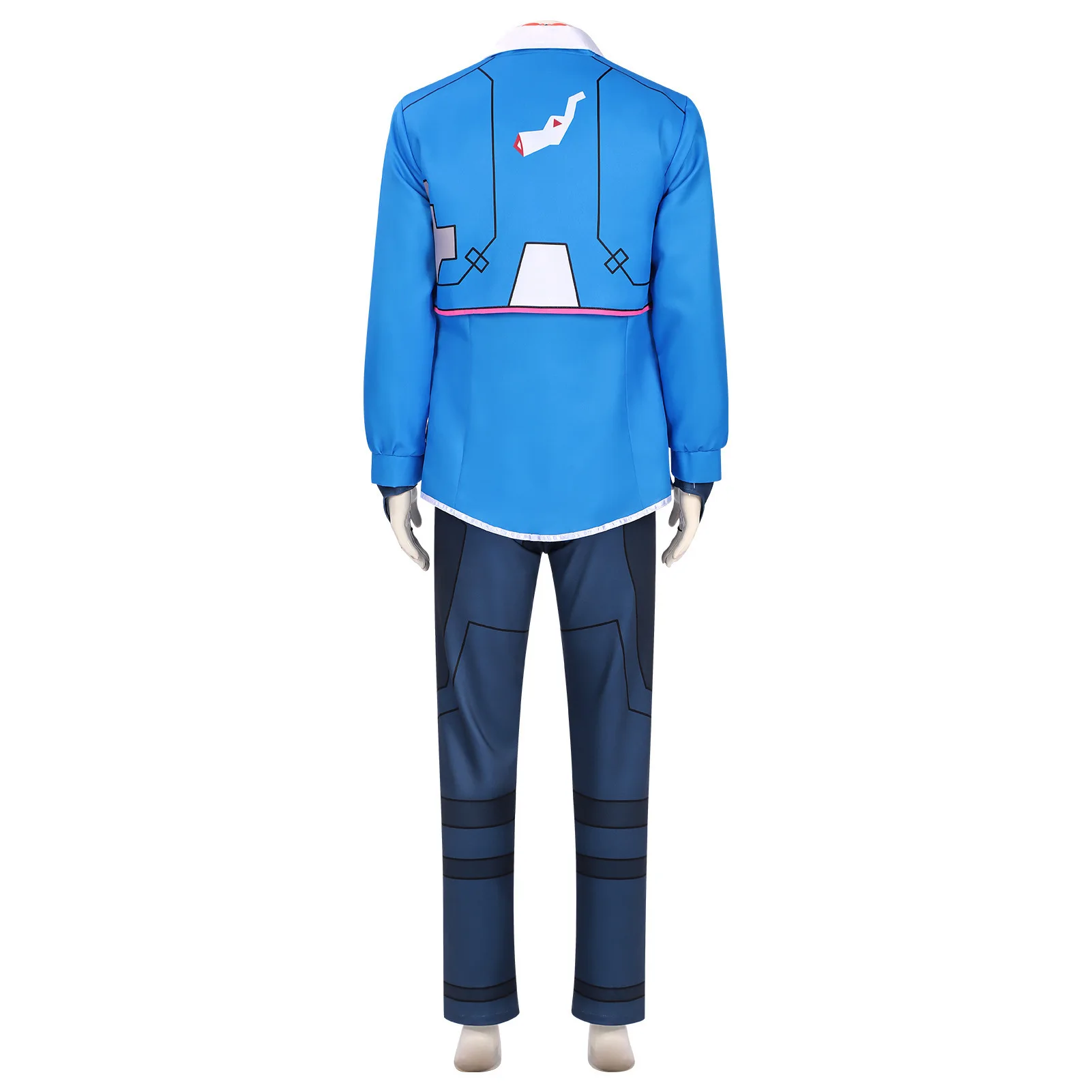 Code Name D Cosplay Costume Anime Cyberpunk Season 2 Dark Blue Bodysuit and Jacket Set for Men Street Wear Halloween Dress Up