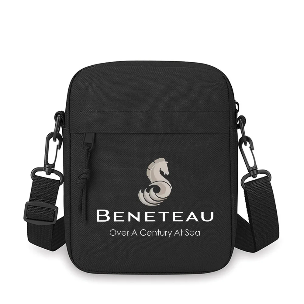 

Seahorse elegant logo,text Beneteau sea. Men Crossbody Bag Single Shoulder Women Cartoon Anime Film Printing Design Unisex