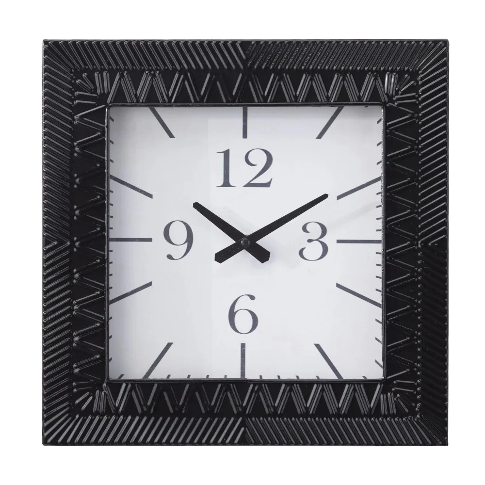 

12 Black Metal Wall Clock