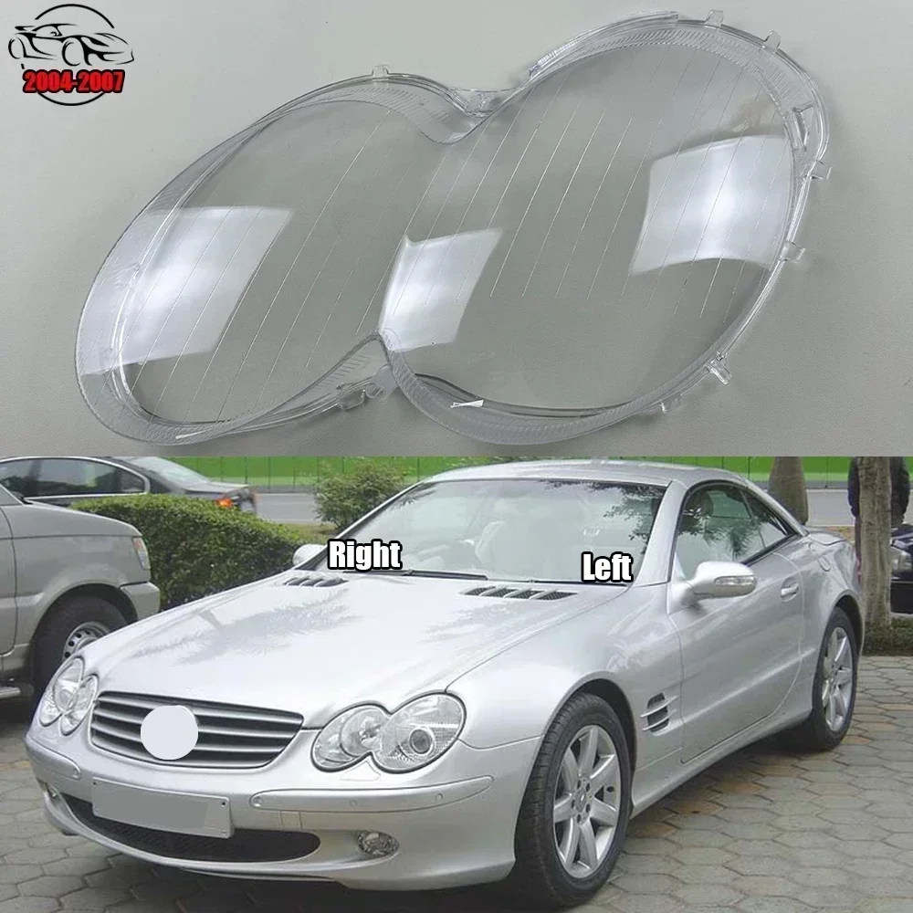 

For Benz SL-Class W230 2004-2007 Headlamp Transparent Shell Lampshade Lamp Shade Front Headlight Cover Lens Plexiglass