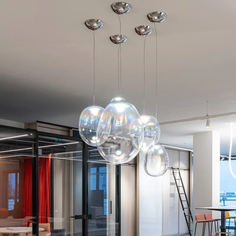 

Nordic Pendant Light Glass Lampshades Kitchen Island Chandeliers for Living Room Decor Home Office Dining Table Hanging Lighting