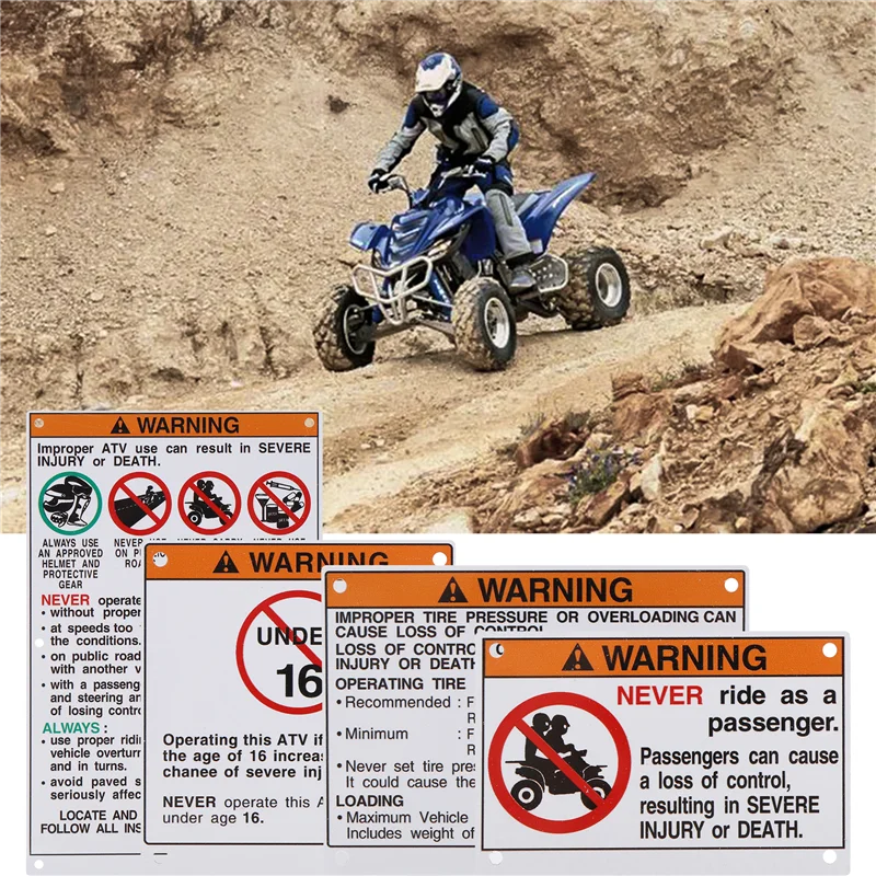 

WO-Car Accessories Car Kit Warning Decals Stickers Labels Aluminum Backed For