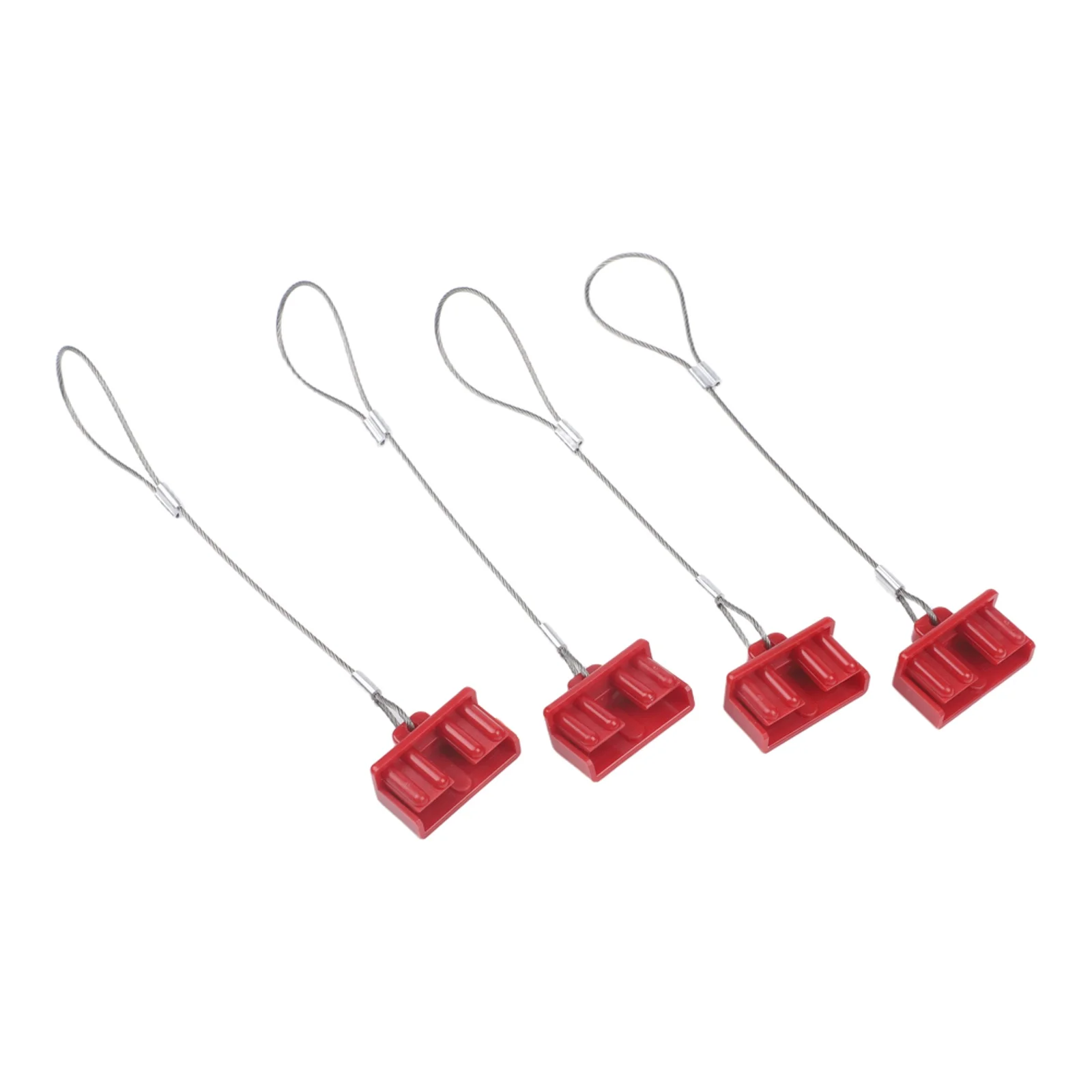 4PCS Rectangular 2P Socket Battery Cover for Caravan Power Supply Flame Retardant PVC Material 10mm Wire Length