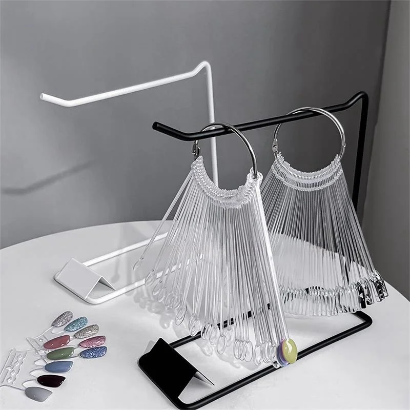 Valse Nail Art Kleur Kaart Display Stand Gel Polish Sjabloon Fan Vorm Nail Art Tips Sample Stand Nagellak Praktijk Palet