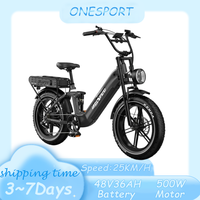 ONESPORT OT08Pro Pedal Assist Electric Bike 500W Motor 48V36AH Built-in Battery Electric Bicycle 20Inch All terrain Tire E-bike