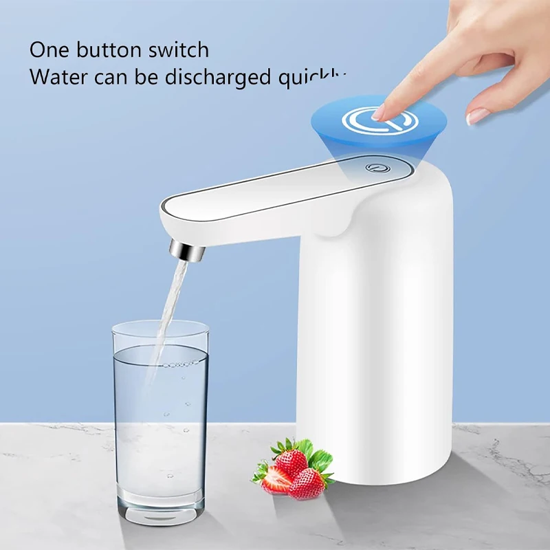 Water Dispenser Pump USB Charging Automatic Drinking Pump Portable Electric Bottled Water Water Dispenser for 5 Gallon Bottle