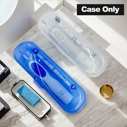 2Pack Portable Electric Toothbrush Case - Transparent, Dust-Proof Travel Organizer For Bathroom Essentials