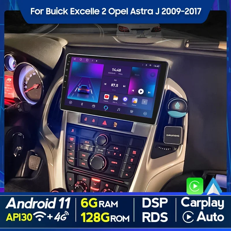 New AI Carplay Android Auto Car Radio For Opel Astra J 2009-2017 Buick Excelle 2 2009-2015 Multimedia Player Navi GPS Autoradio