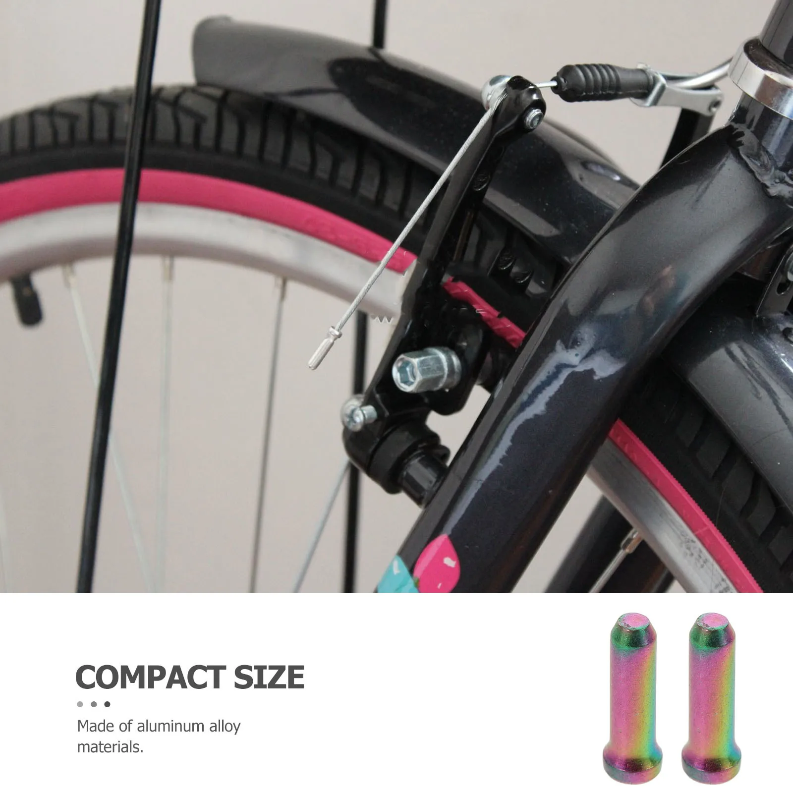 

20Pcs Bike Cable End Caps Aluminum Alloy Brake Wire Crimps Protective Replacement Bike Cable Tips Compatible with Most Bicycle