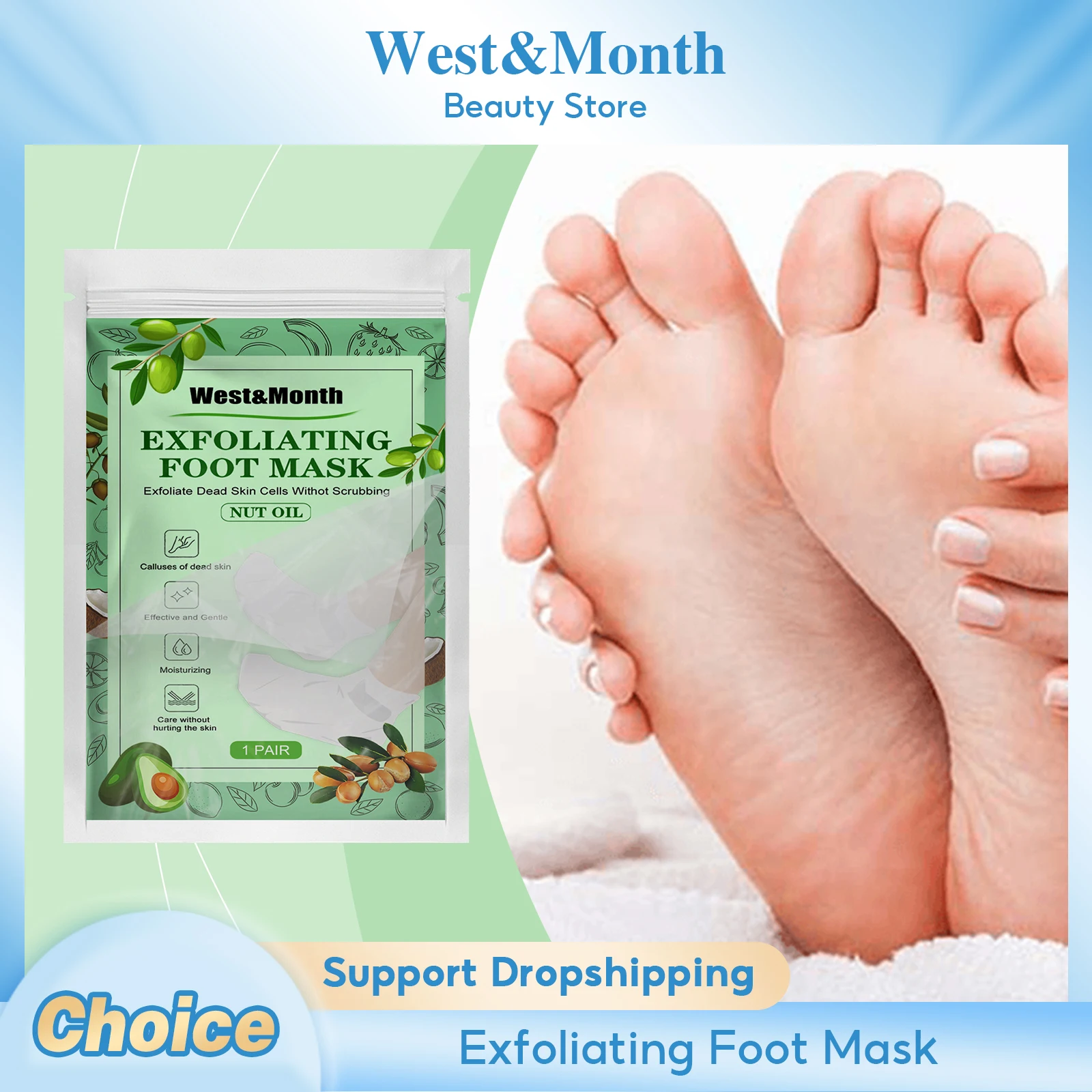 

Exfoliating Foot Mask Remove Old Dead Skin Smoothing Deep Nourishing Anti Cracked Soften Skin Whitening Moisturizing Foot Mask