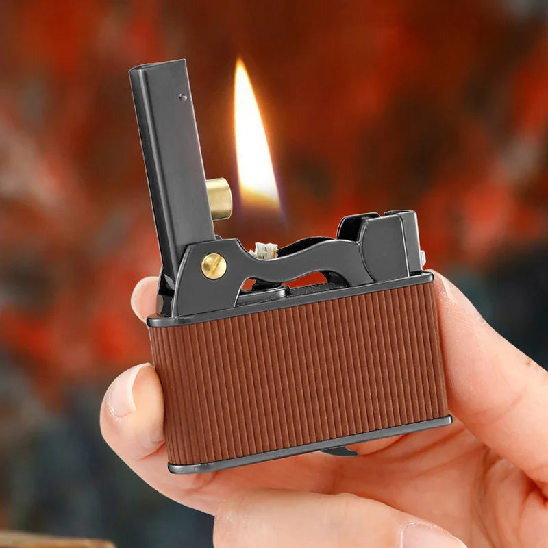 JOBON One Key Auto Eject Kerosenes Lighter Vintage Metal Windproof Multi Texture Pattern Luxury Smoking Gadget Men Gift