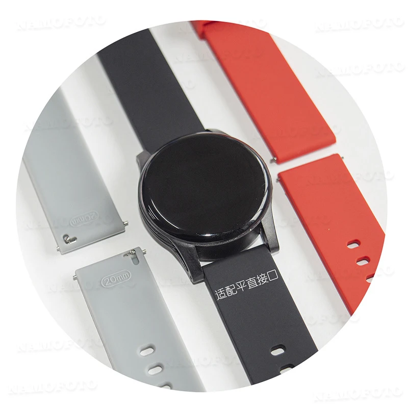 20mm Watch Band Universal Silicone Strap Watchband Quick Release for Huawei Samsung Xiaomi Amazfit Lige Bracelet Wristband