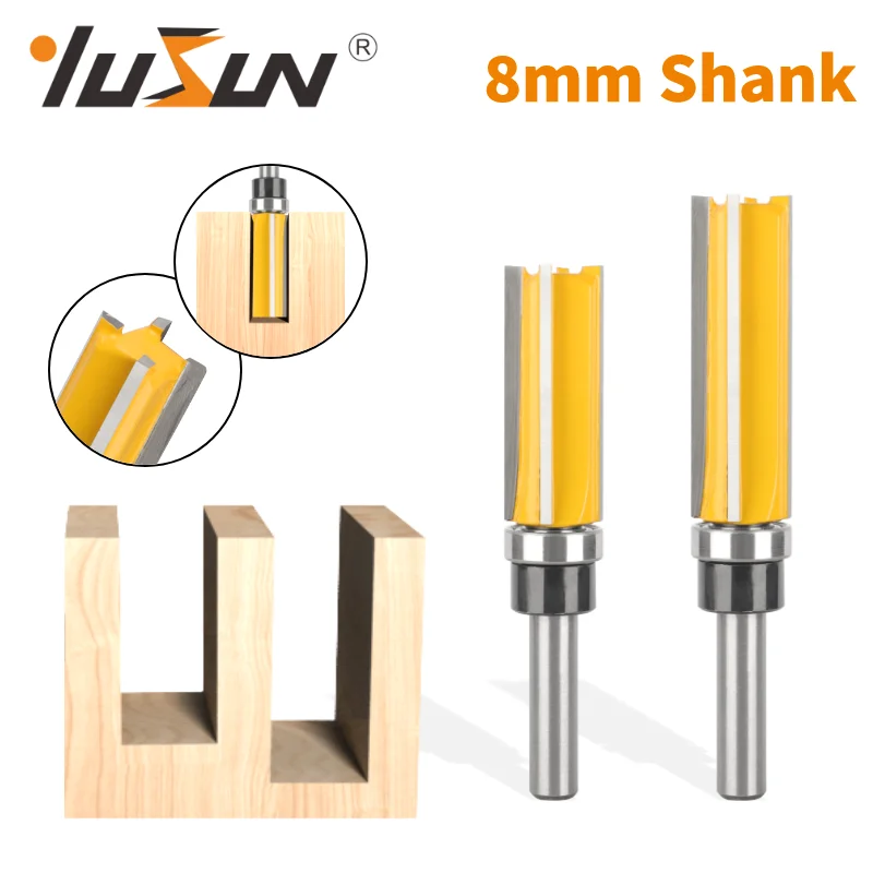 YUSUN 8MM Shank Four Carbide Pattern Bit Router Bit Woodworking Milling Cutter For Wood Bit Face Mill Carbide Cutter End Mill