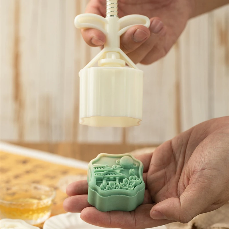 1Set Wangyue برج منتصف الخريف مهرجان قالب كعك القمر المعجنات الحلوى الطرف أداة زخرفة أدوات المائدة في الهواء الطلق #2