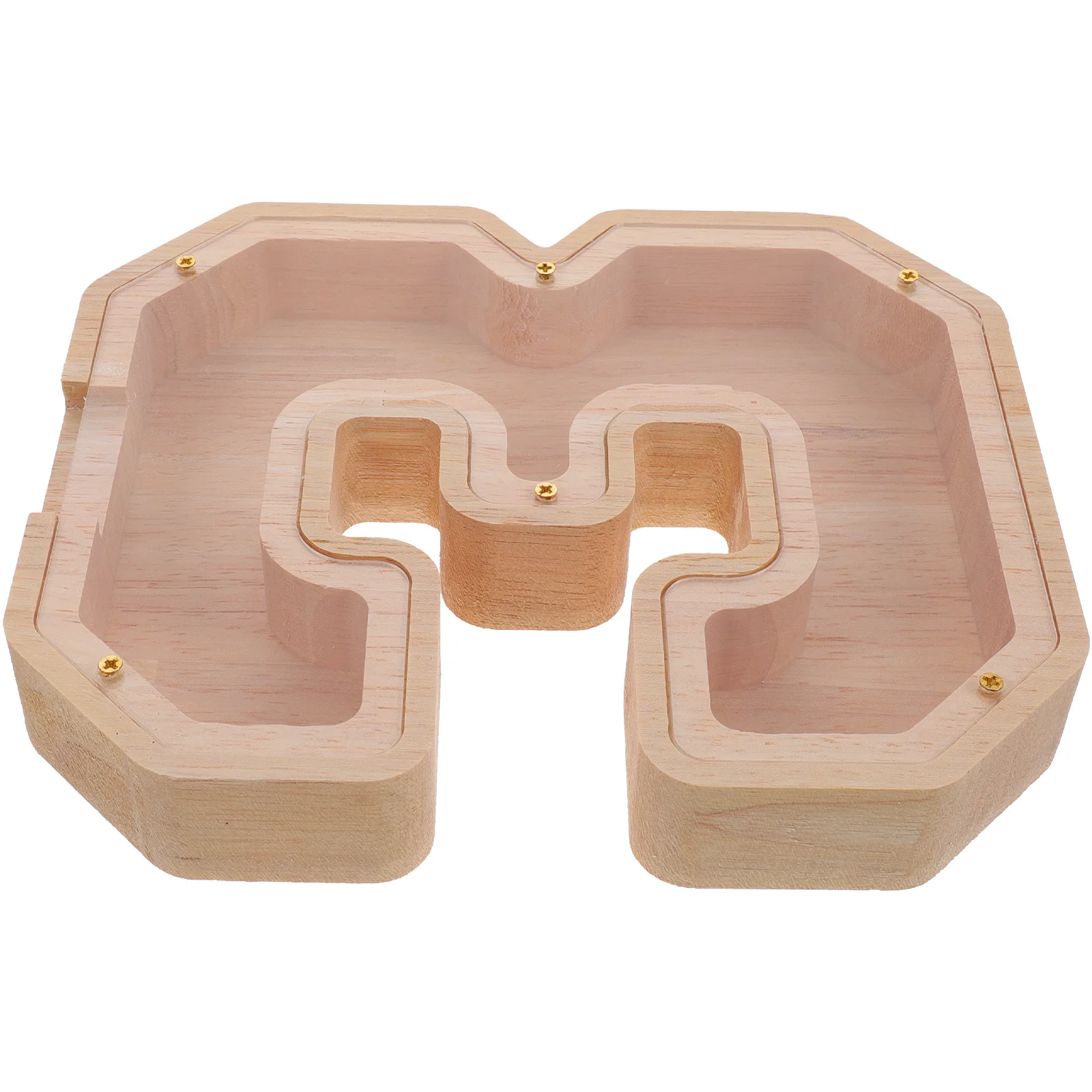 Transparent Wooden Piggy Bank Modern Farmhouse Style Wooden Money Saving Box for Desktop Decoration Money Saving Box